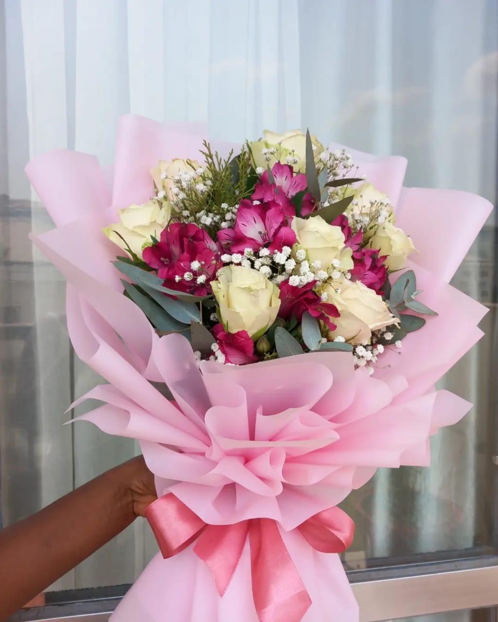 Buquê de Rosas Corais