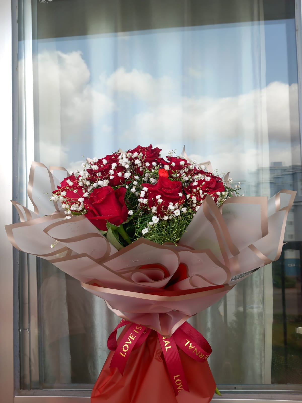 Buquê de Rosas Corais
